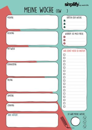 simplify®-Wochenplaner
